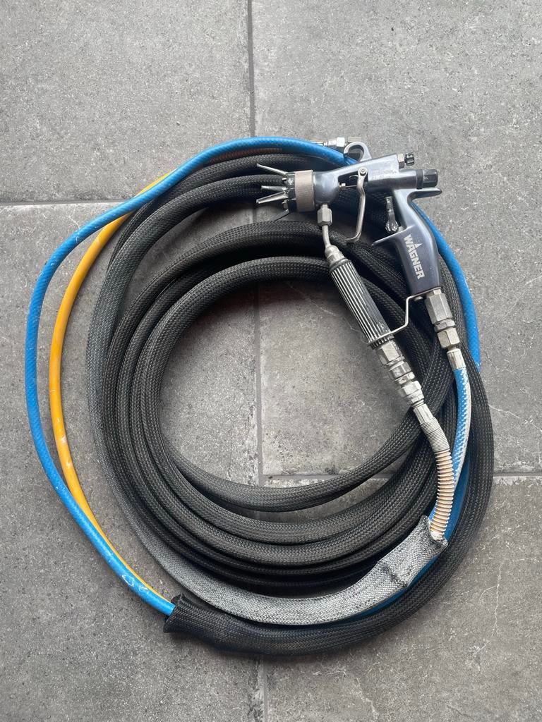 Wagner Aircoat Pistool AC4600 Professional + Groene Luchtkap, Ophalen of Verzenden, Gebruikt, Verfspuit of Verfpomp