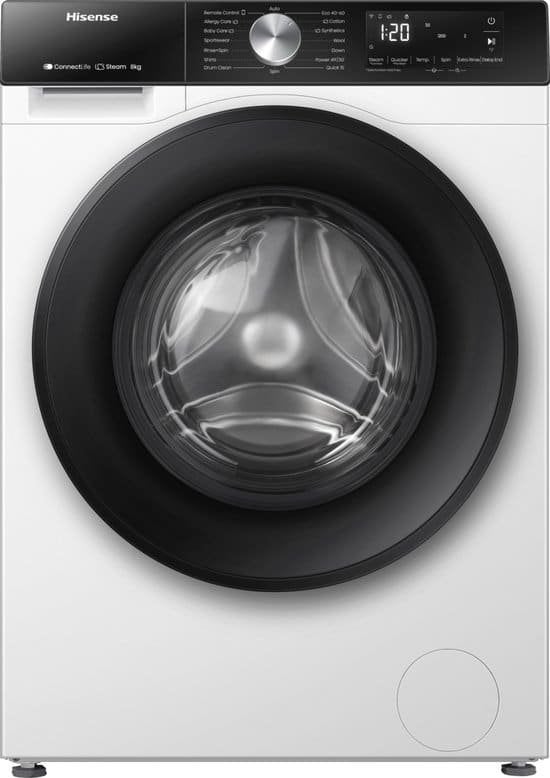 Hisense Wasmachine WF3S8043BW3 - 8 kg - Energielabel A, Triple J Online, Info@triplejonline.nl, De Spinnekop 9