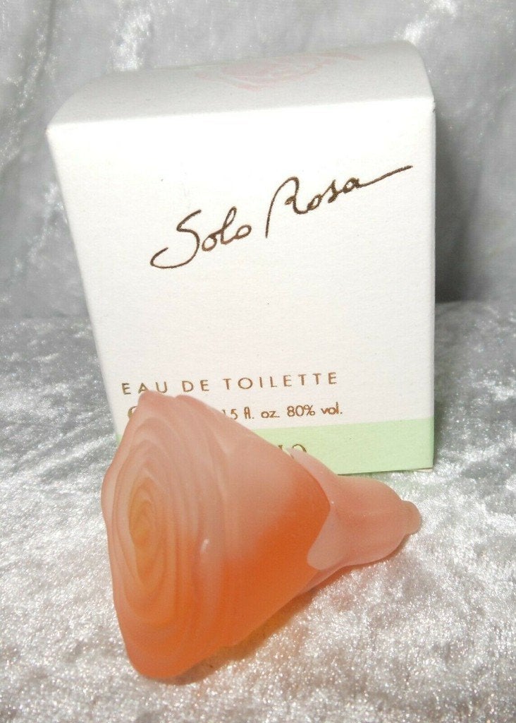Volle parfum mini Solo Rosa + Doosje, Ophalen of Verzenden, Zo goed als nieuw, Miniatuur, Gevuld