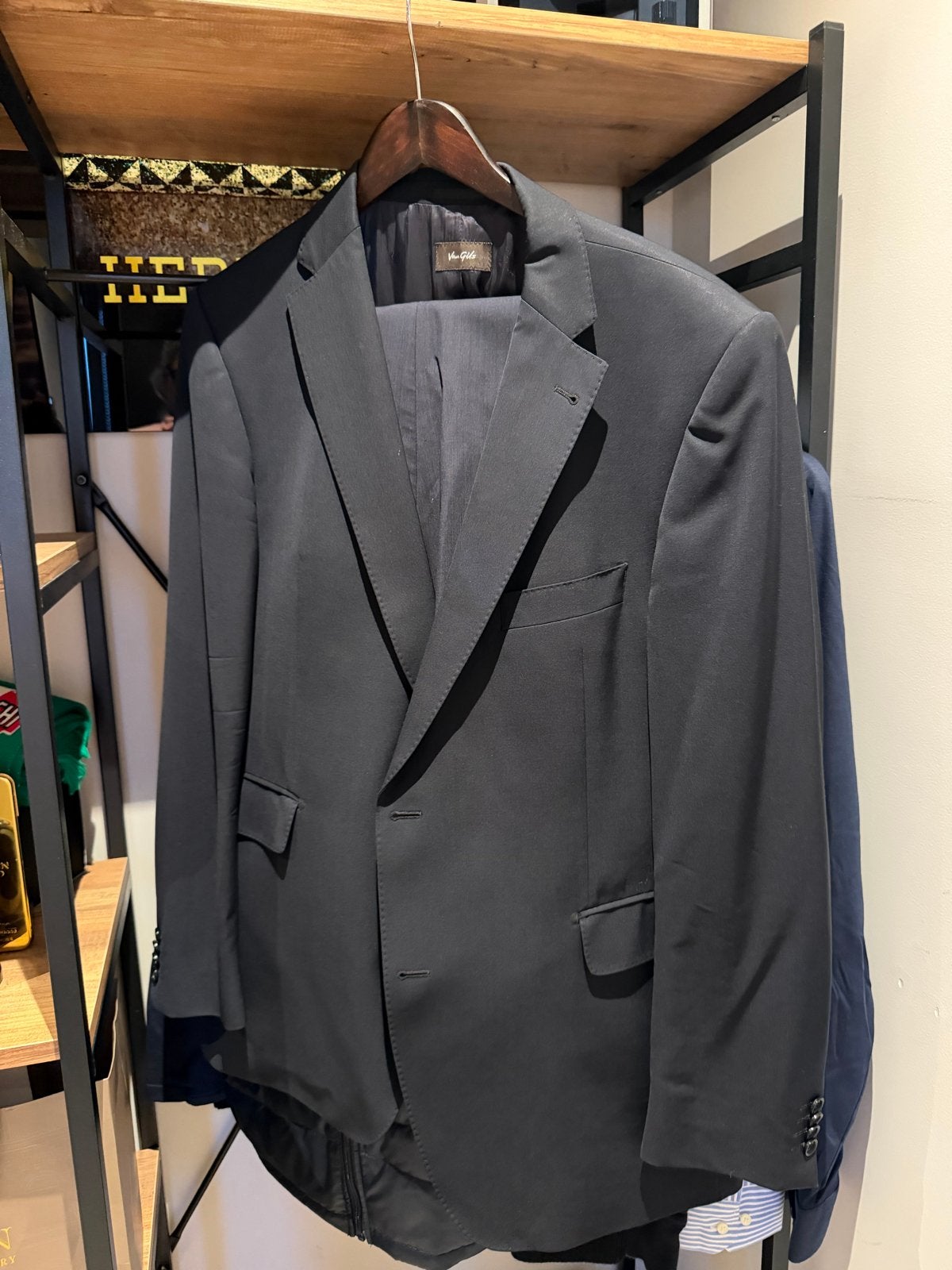 Van Gils Cool Cashmere Pak - 100% Virgin Wol, Ophalen of Verzenden, Zo goed als nieuw, Maat 52/54 (L), Blauw