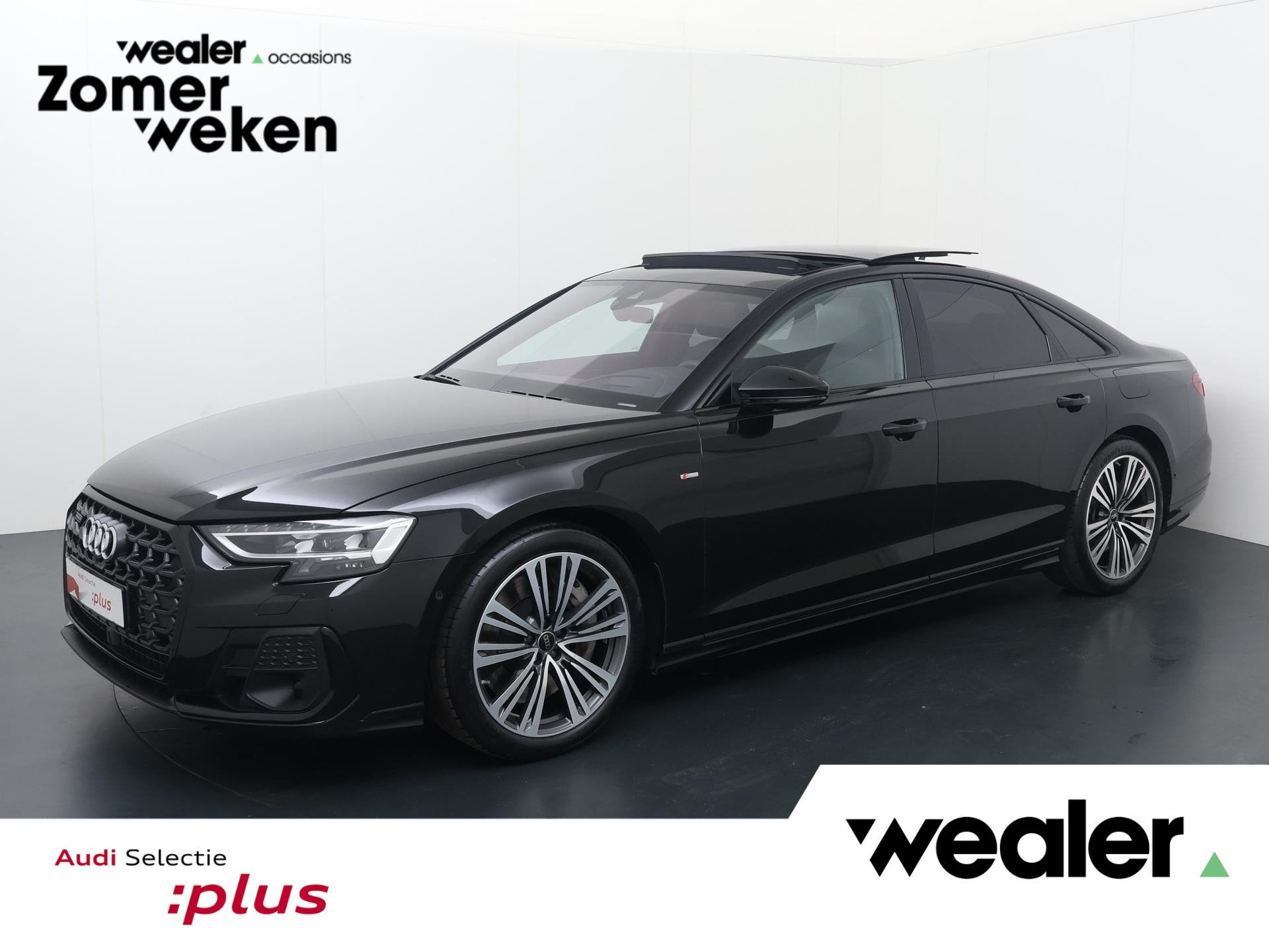 Audi A8 60 TFSI e quattro | 462 PK | Panoramadak | 360 grade, Gebruikt, 2995 cc, Zwart, Bedrijf