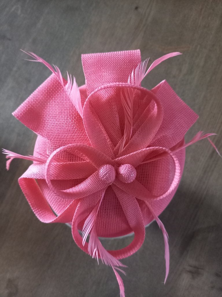 Roze dopje op haarband, Hoed, One size fits all, Ophalen of Verzenden, Onbekend