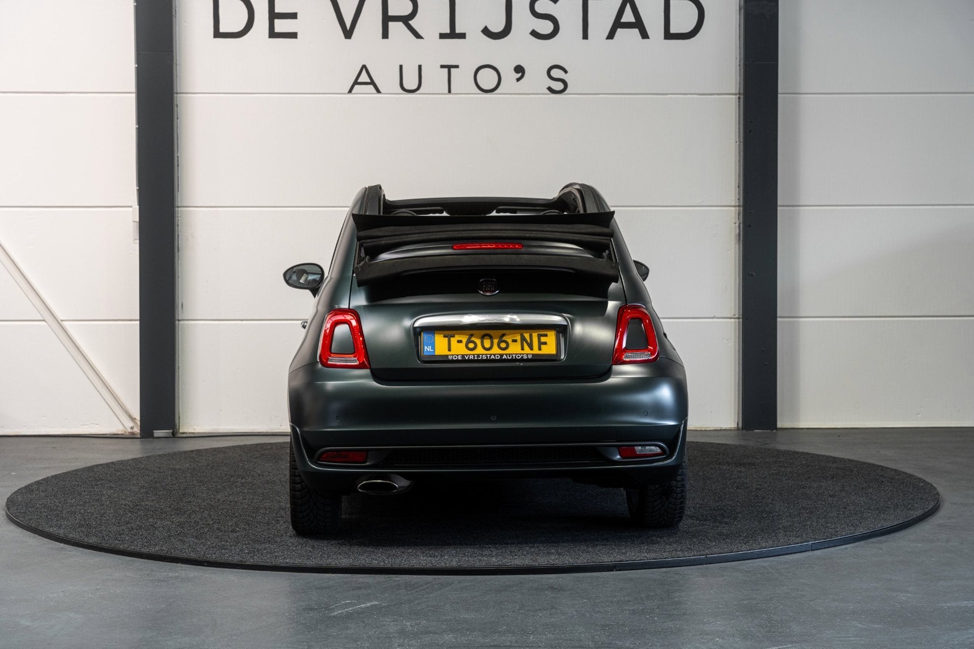 Fiat 500 C 1.2 Sport CABRIO mat groen VOL!, Gebruikt, 4 cilinders, 4 stoelen, Bedrijf