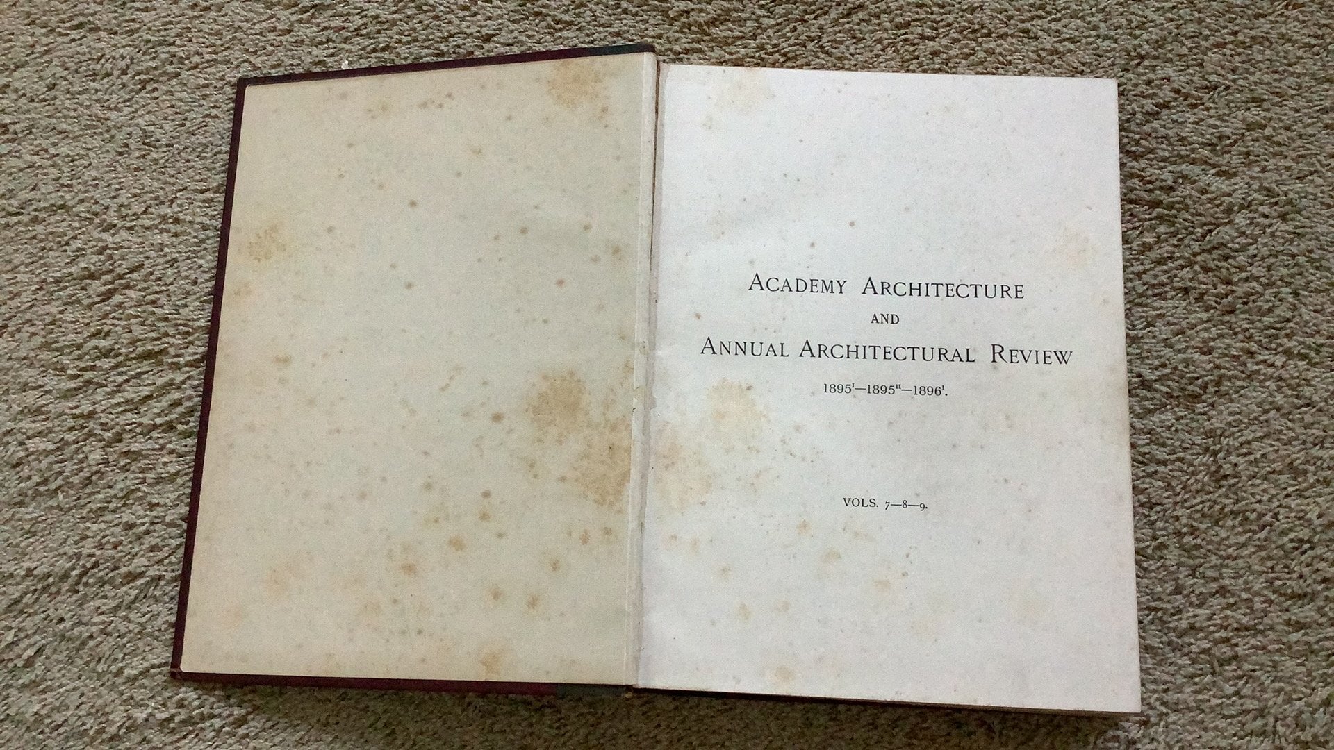 Academy Architecture 1895 -1896, Koch III. Goud op snee, Ophalen of Verzenden, Zo goed als nieuw, Architectuur algemeen