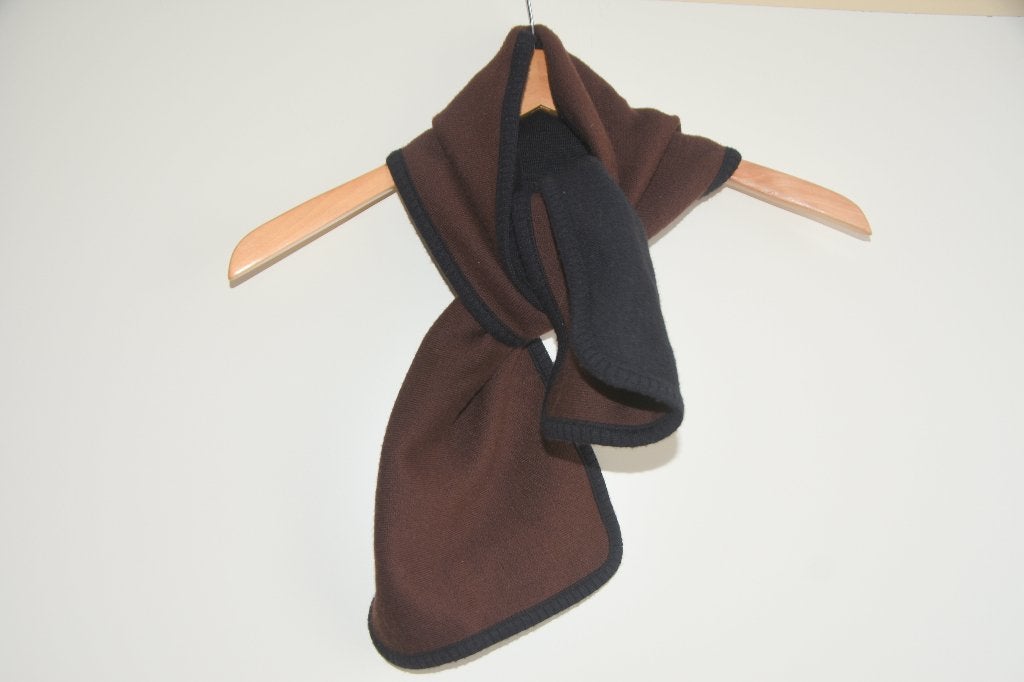 Sjaal bruin zwart 2 kanten NIEUW, Kleding | Dames, Ophalen of Verzenden, Nieuw, Maat 46/48 (XL) of groter, Sjaal