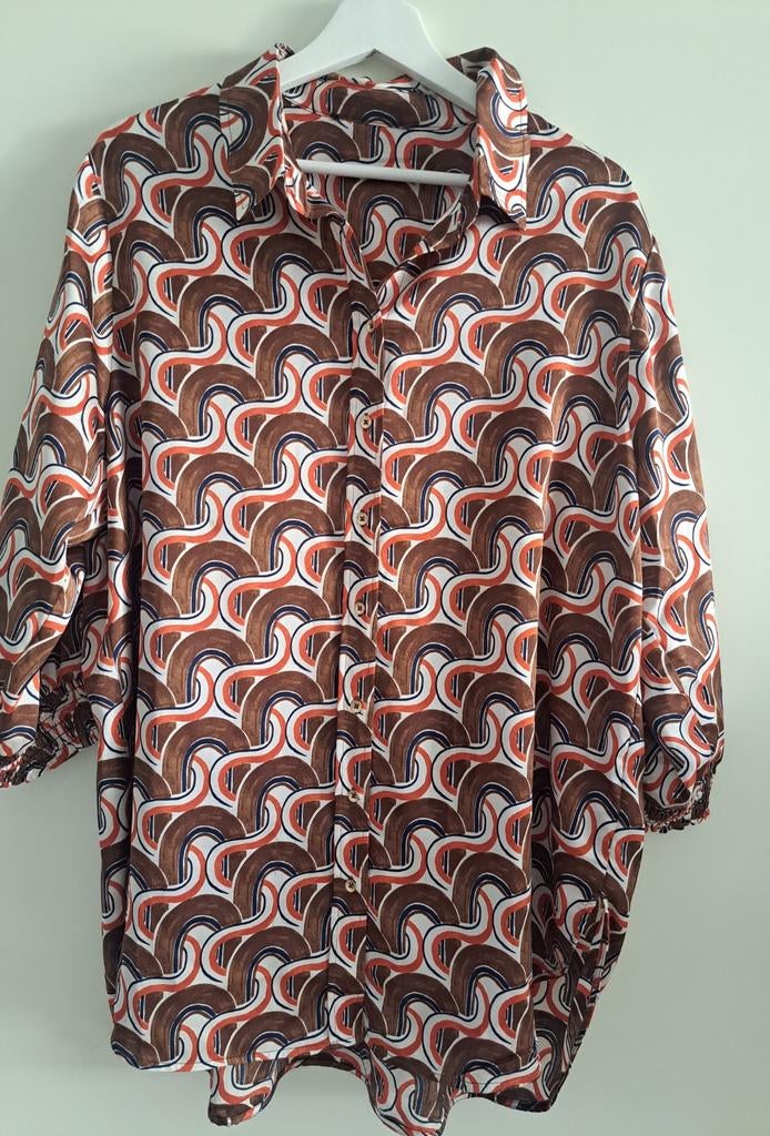 No.1 by Ox. Mooie print blouse xxl. Als NIEUW, Kleding | Dames, No.1 by Ox, Ophalen of Verzenden, Zo goed als nieuw, Maat 46/48 (XL) of groter