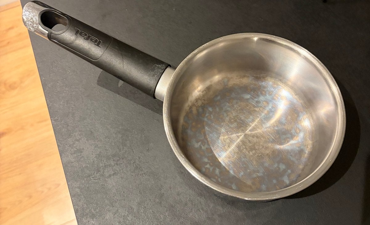 Tefal kookpan 1L voor inductie - Gebruikt, Ophalen, Rvs, Kookpan, Geschikt voor inductie