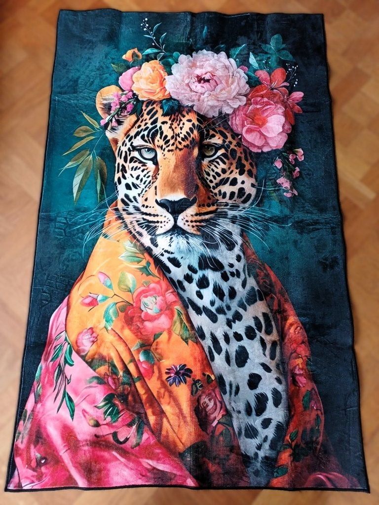 Nieuw vloerkleed “Jaguar” bloemen, roze, oranje 100 x 160 cm, Huis en Inrichting, Stoffering | Tapijten en Kleden, 150 tot 200 cm