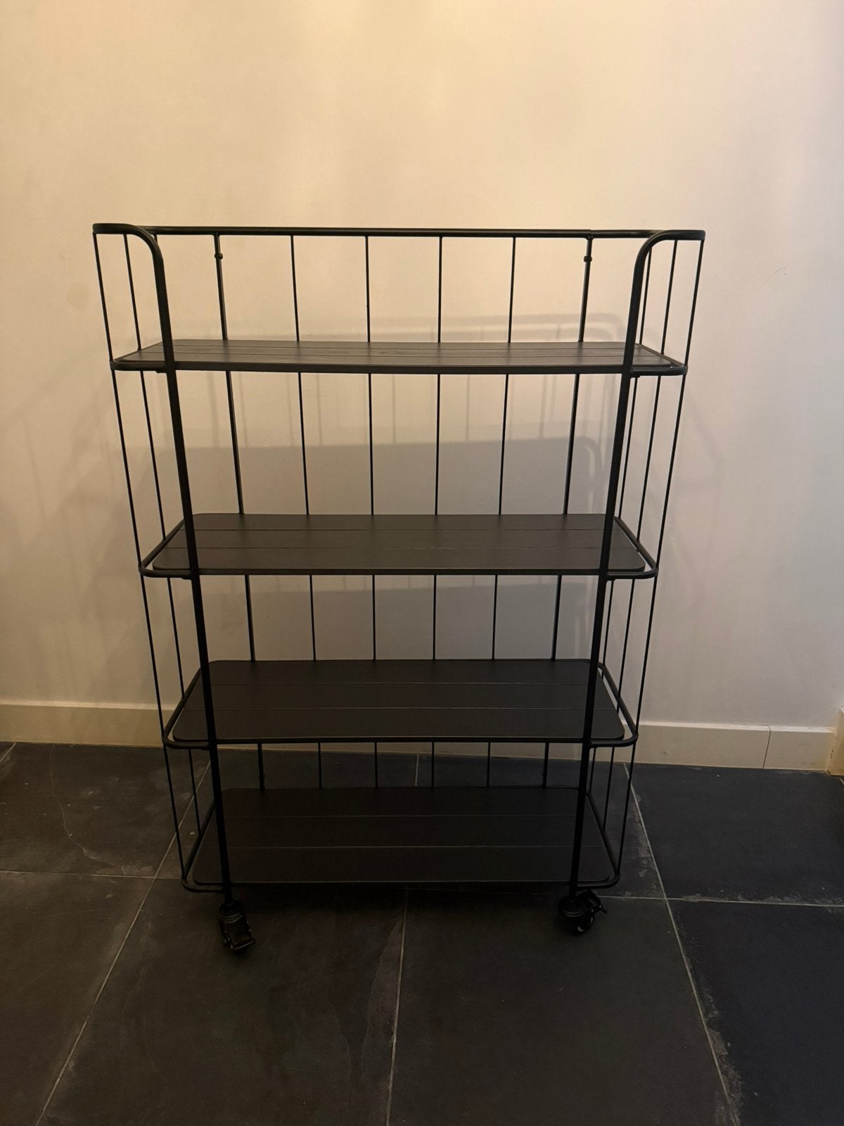 Woood bakkersrek zwart/grijs (H120-B80-D30cm), Huis en Inrichting, Ophalen, Nieuw