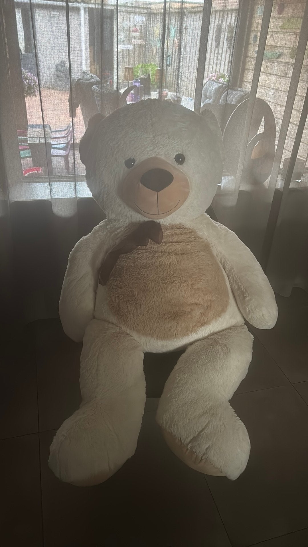 grote witte knuffel beer leuk voor de baby of kinderkamer, Verzamelen, Beren en Cherished Teddies, Ophalen, Zo goed als nieuw
