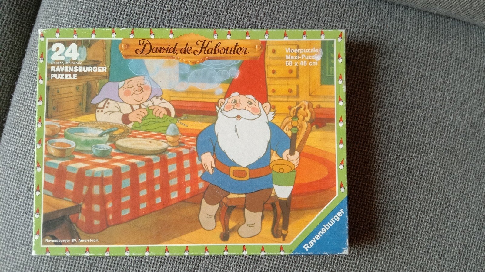 David de Kabouter Vloerpuzzel 24 stukjes, Ophalen of Verzenden, 10 tot 50 stukjes, Gebruikt, 2 tot 4 jaar