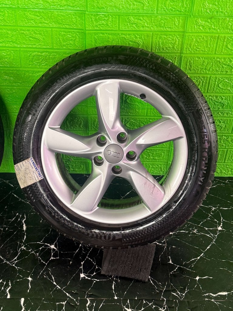 Originele Audi A6 S6 A7 S7 velgen 17" 5x112 winterset 9mm, Auto-onderdelen, Niet ingevuld, Gebruikt, Banden en Velgen, Niet ingevuld
