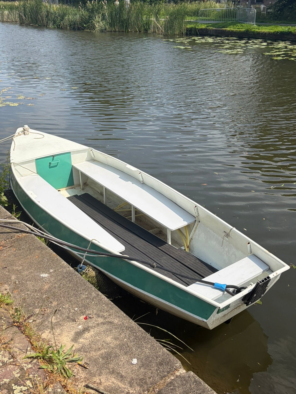 Stalen sloep met elektrische motor: vaarklaar voor Amsterdam, Watersport en Boten, Sloepen, Ophalen, Gebruikt, Staal, Elektrisch