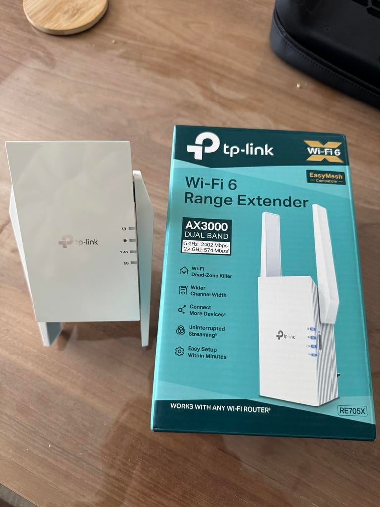 TP-Link RE705X AX3000 wifi versterker, Ophalen of Verzenden, Zo goed als nieuw