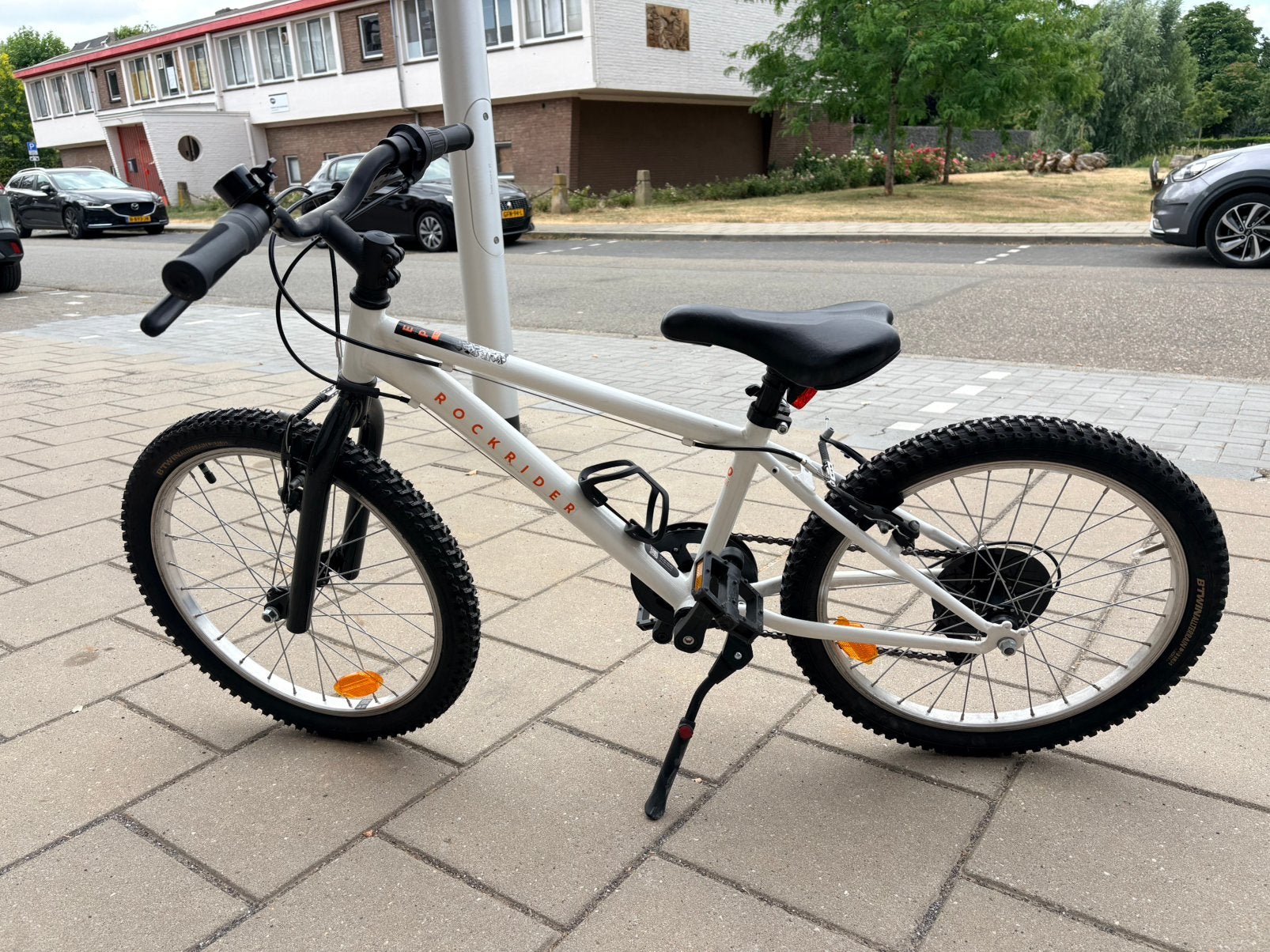 Decathlon Rockrider Explore 120-Kinder Mountainbike, Ophalen, Staal, Velgrem, 20 tot 24 inch