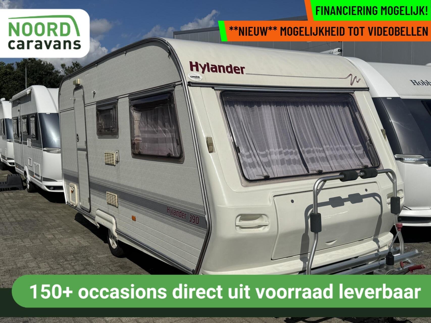 Hylander 390 VOORTENT  + 4 PERS + WC, Caravans en Kamperen, Overige merken, Bedrijf, Tot en met 3, 750 - 1000 kg