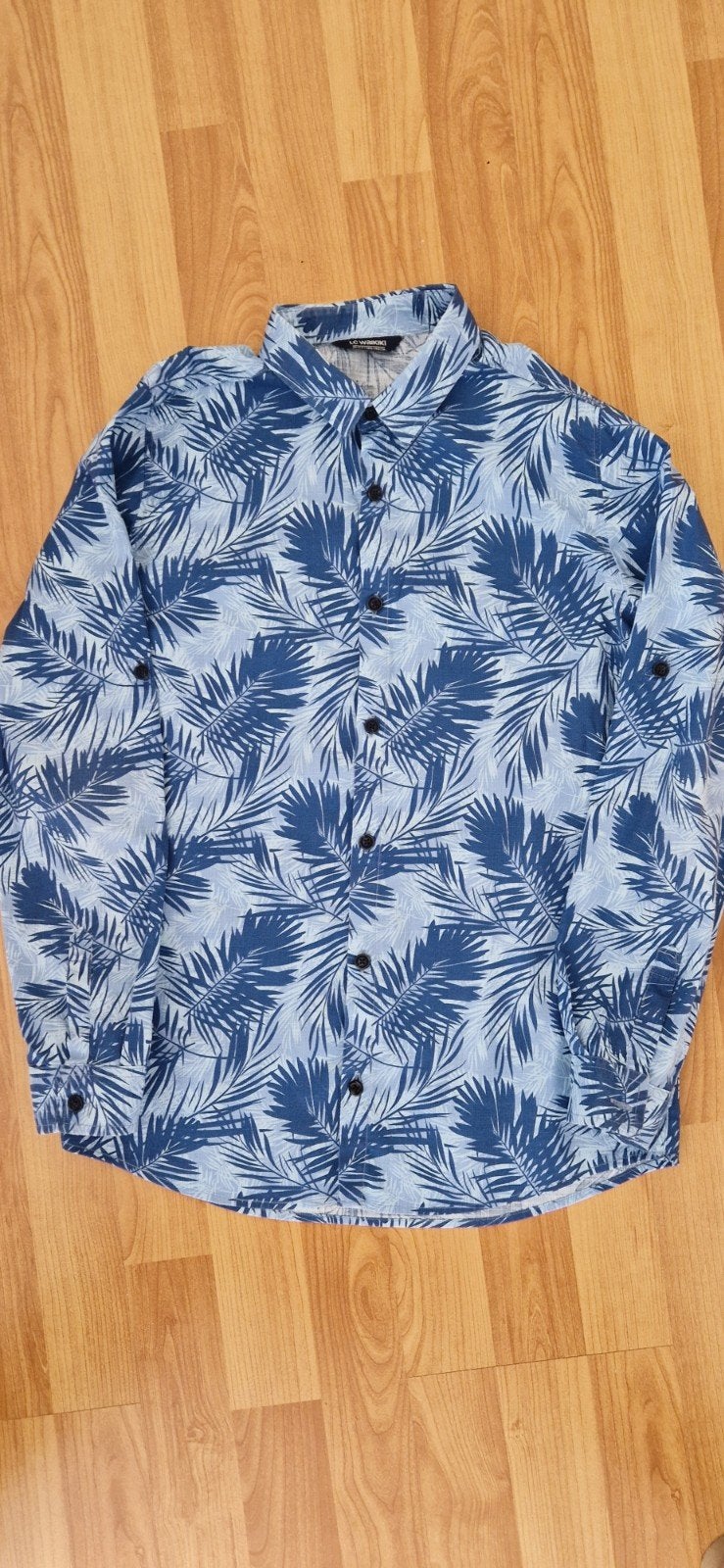 LC Waikiki overhemd met palmbladprint, maat 140-146, LC Waikiki, Overhemd of Blouse, Ophalen of Verzenden, Zo goed als nieuw