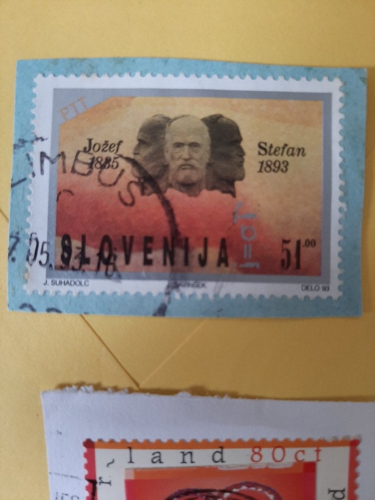 1993 Slovenie natuurkundige en wiskundige Jožef Stefan., Verzenden, Overige landen, Gestempeld
