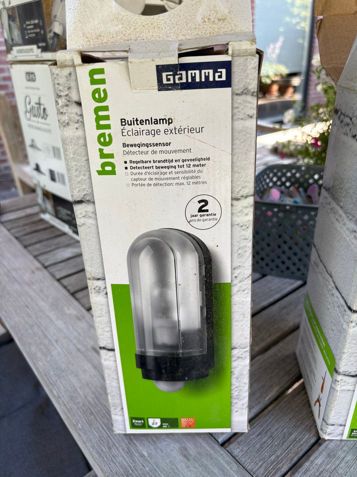 Gamma Bremen Buitenlamp met Bewegingssensor, Ophalen, Minder dan 50 watt, Wandlamp, Nieuw