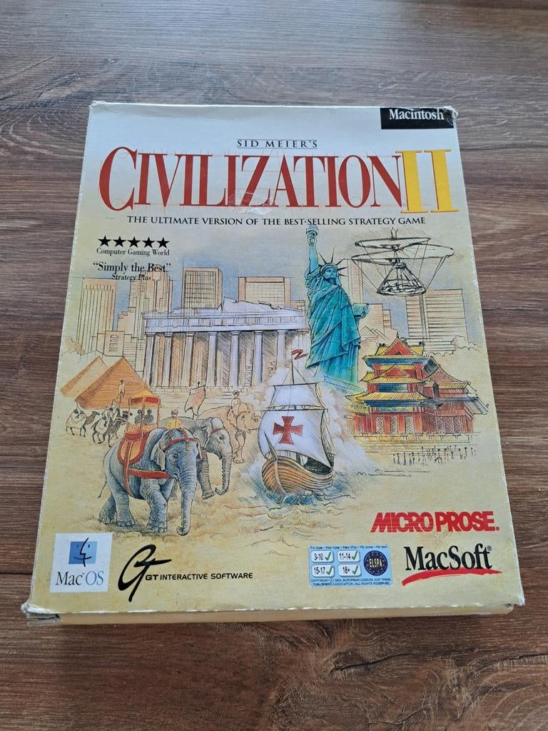 Sid Meier's Civilization II - Macintosh (Compleet), Gebruikt, 1 speler, Ophalen of Verzenden, Strategie en Constructie