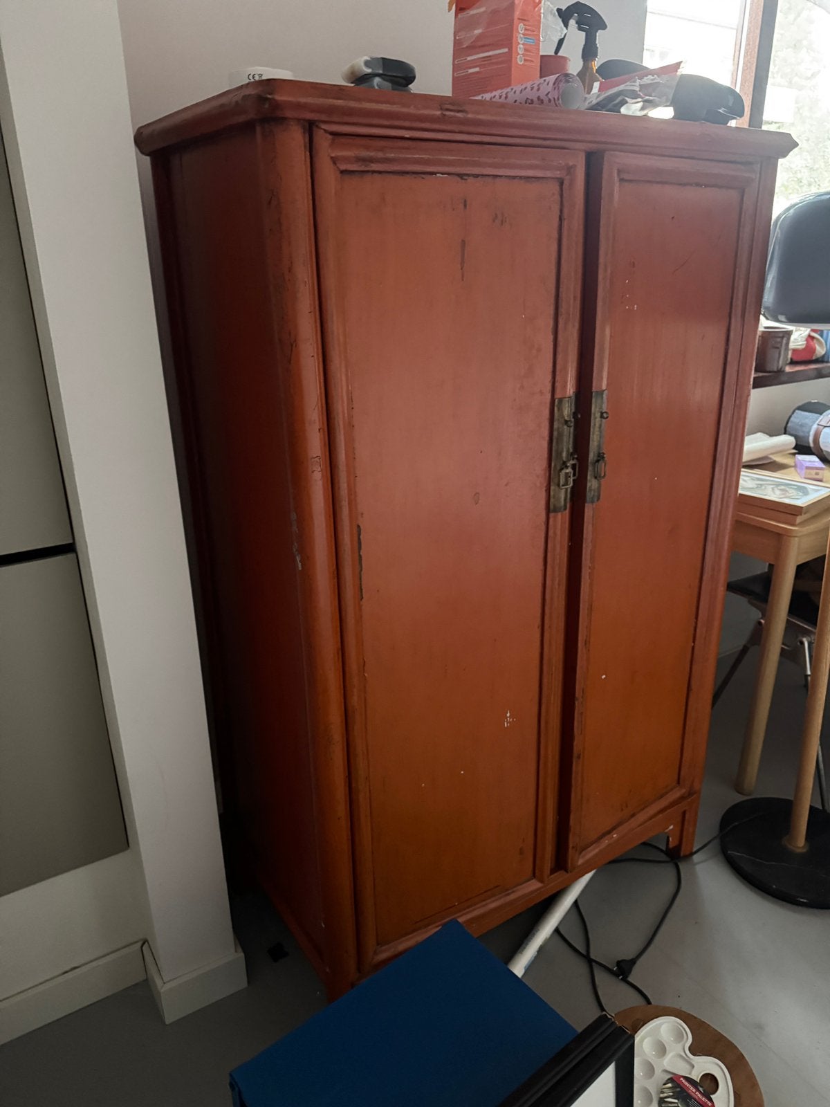 Chinese kast oranje, Ophalen, Gebruikt