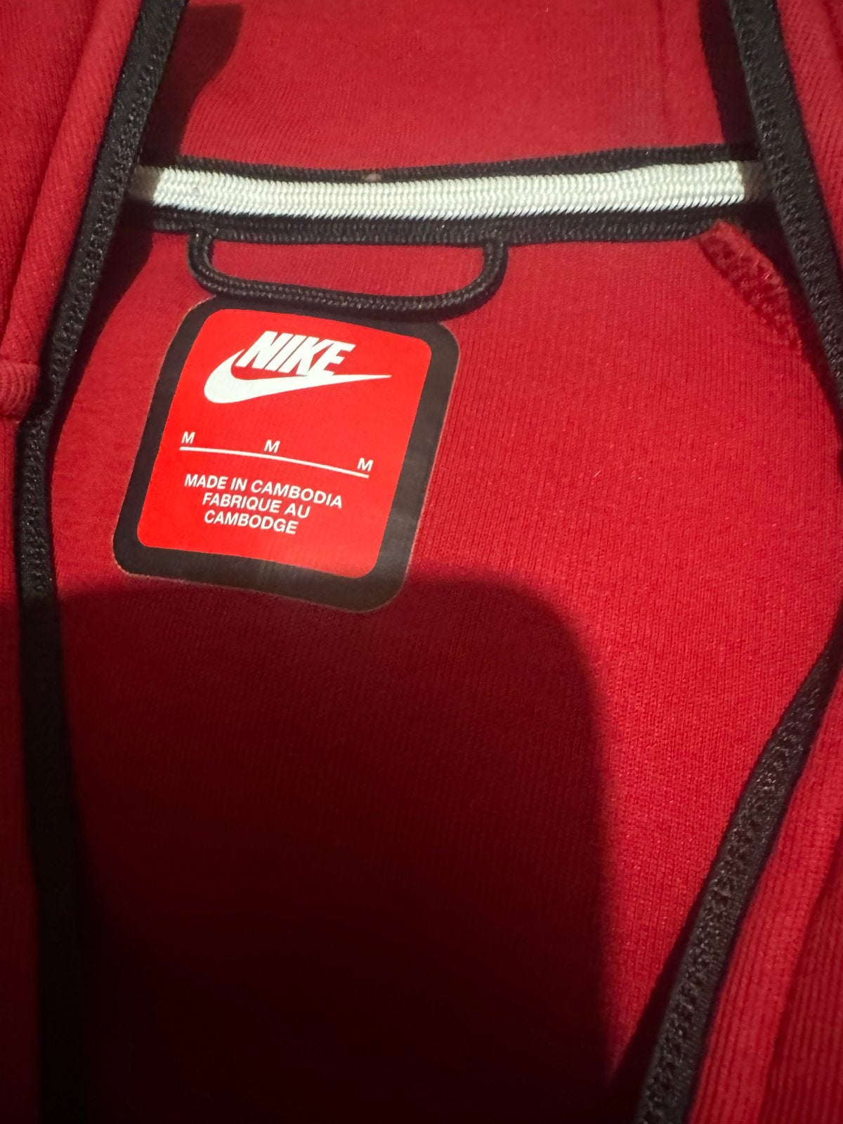 Nike Tech Fleece Hoodie Rood - Maat M, Ophalen of Verzenden, Zo goed als nieuw, Maat 48/50 (M), Rood