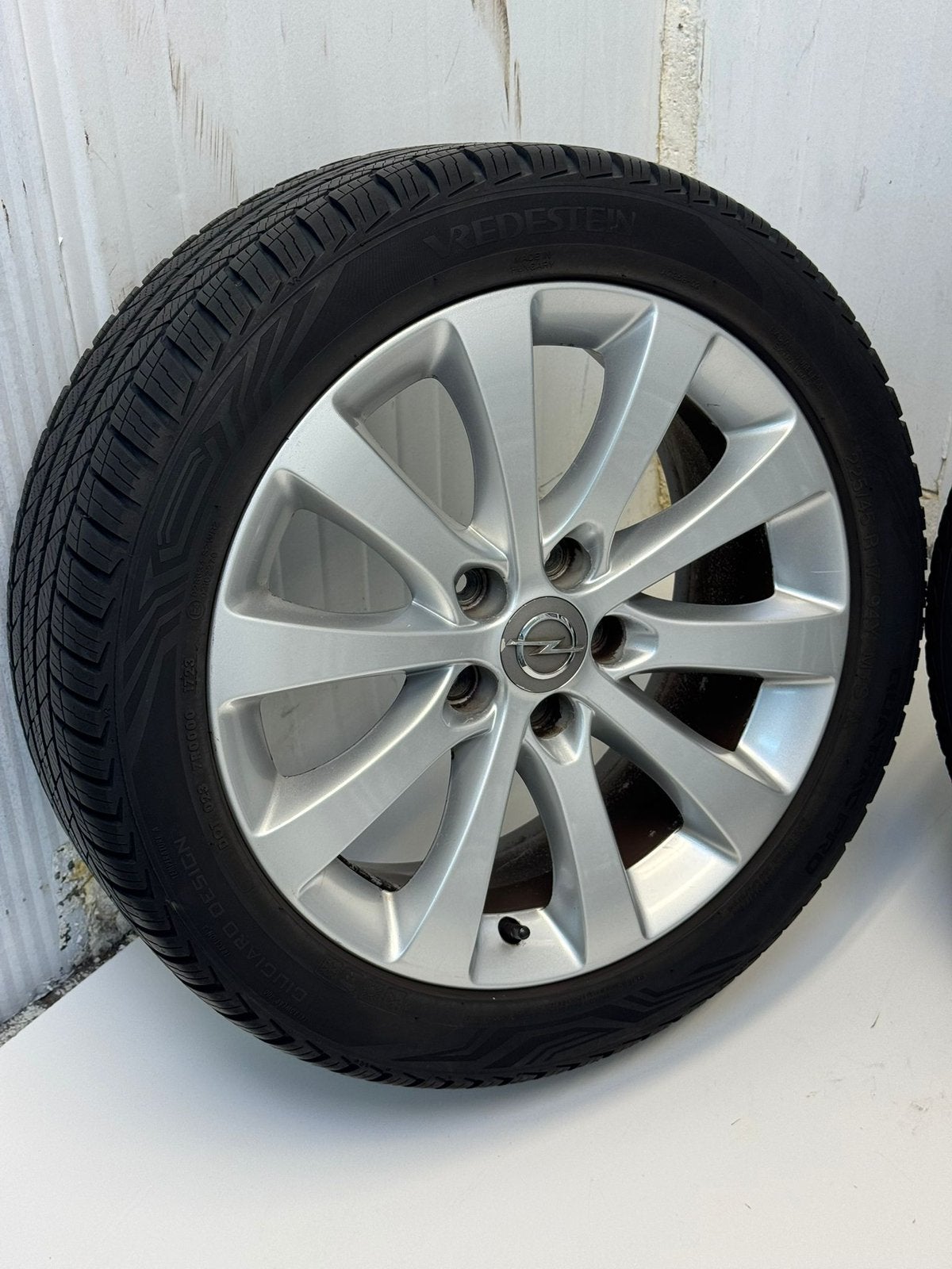 Org. Opel Meriva 17 inch velgen met All-Seasons banden 5x110, Auto-onderdelen, Gebruikt, Banden en Velgen, 17 inch, Ophalen of Verzenden