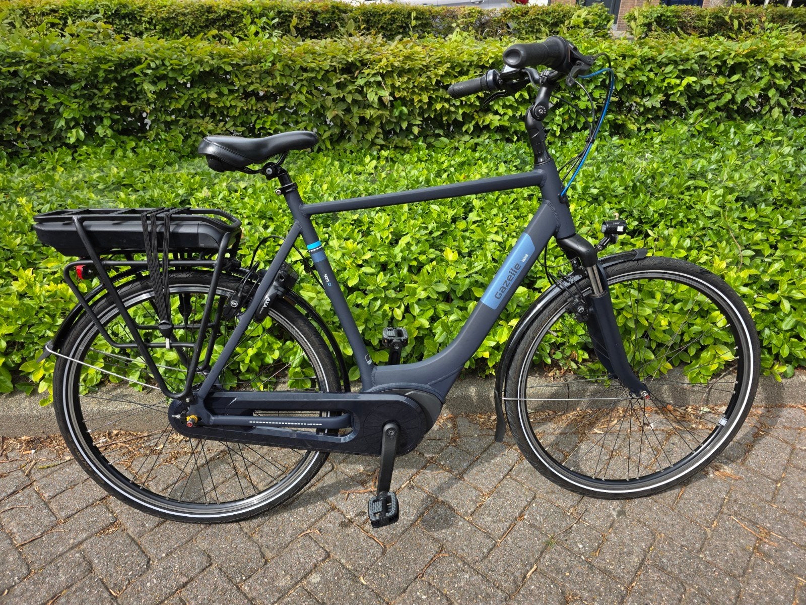 Gazelle elektrische heren fiets met Bosch middenmotor, Fietsen en Brommers, Elektrische fietsen, Ophalen of Verzenden, Zo goed als nieuw