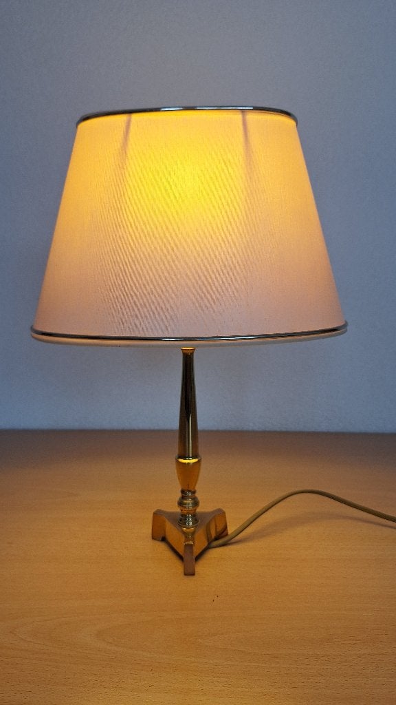 Vintage Hollywood Regency messing tafellamp - '70-'80, Huis en Inrichting, Lampen | Tafellampen, Ophalen, Gebruikt, Overige merken
