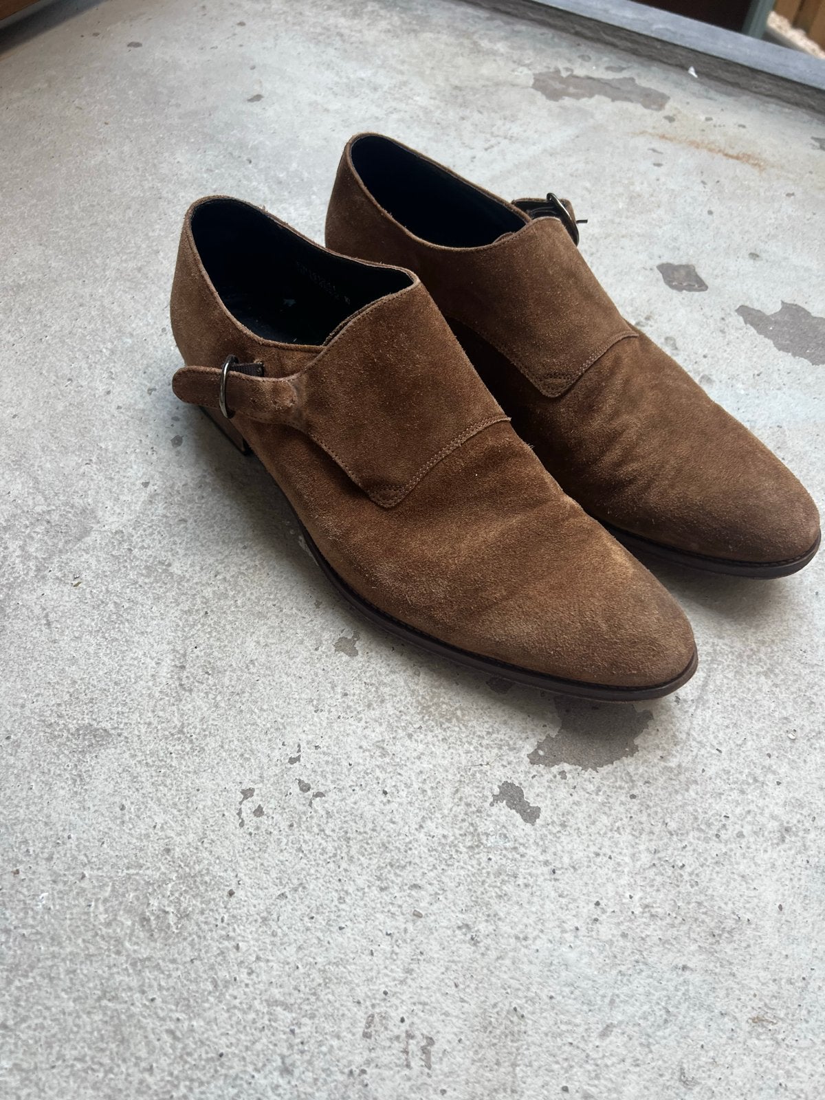 Suitsupply suède gespschoenen maat 44 - Bruin, Ophalen, Gedragen, Bruin, Gespschoenen