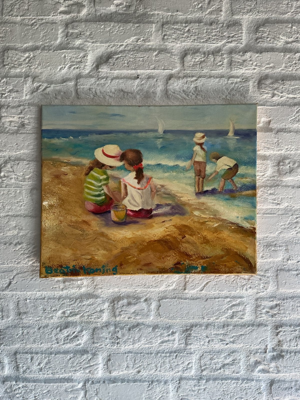 Beatrix Koning  “Strand”, Antiek en Kunst, Ophalen