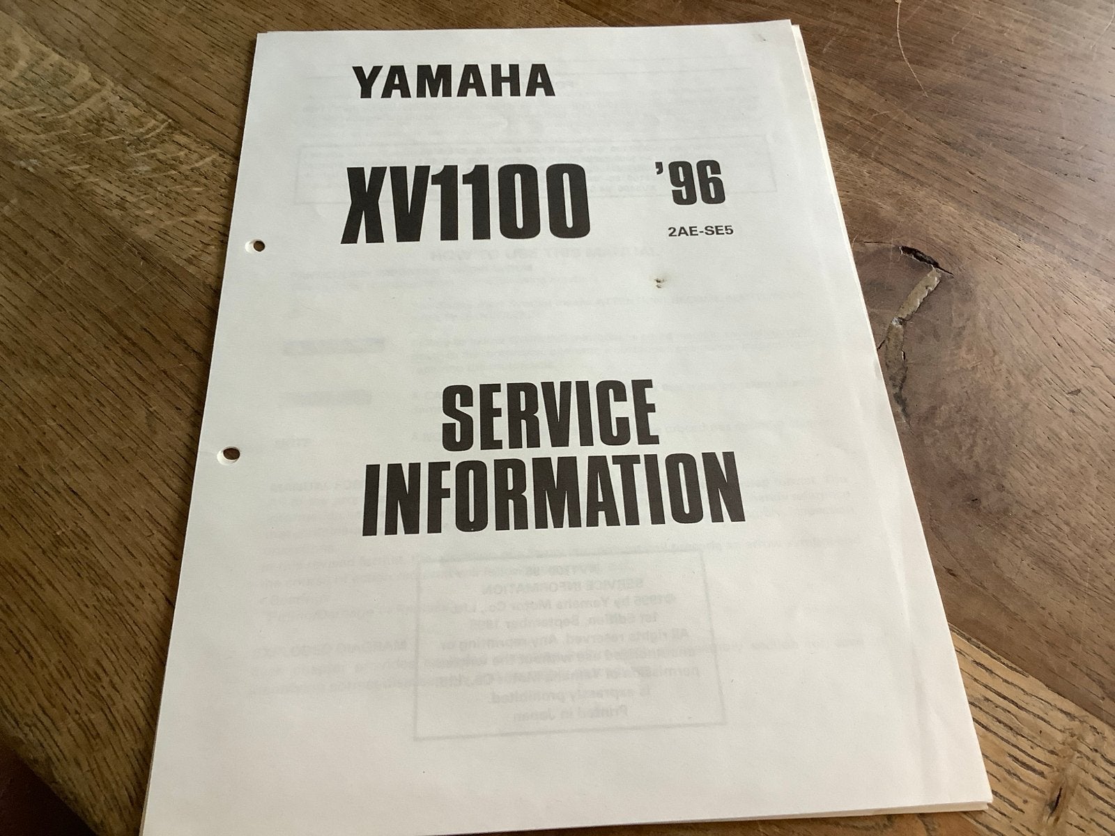 Yamaha XV1100 '96 Service Informatie Handleiding.  (29), Verzenden, Yamaha