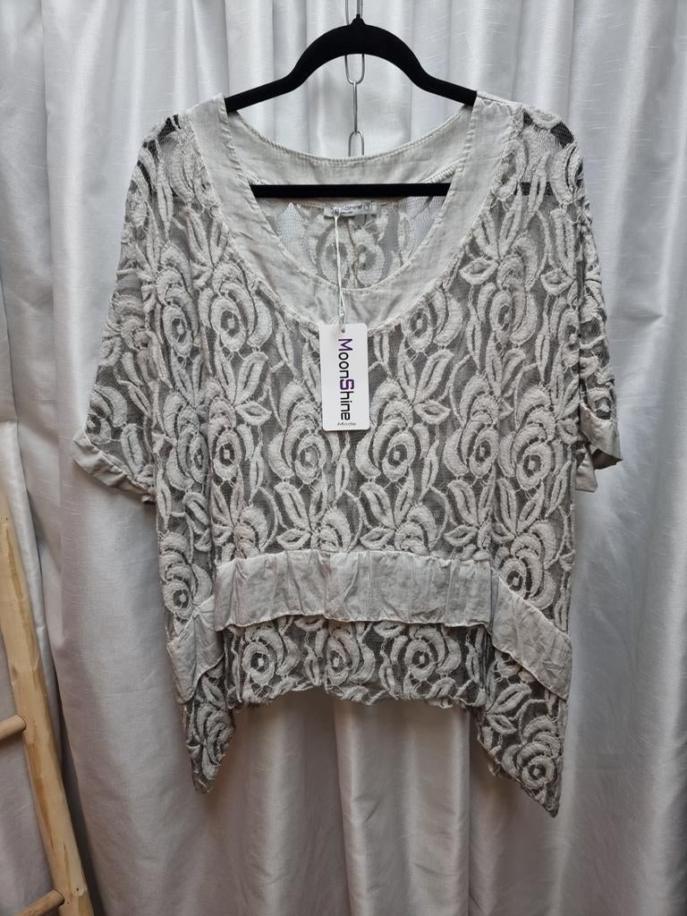 NIEUW Moonshine kanten tops 2 modellen, Overige kleuren, Nieuw, Ophalen of Verzenden, Zonder mouw