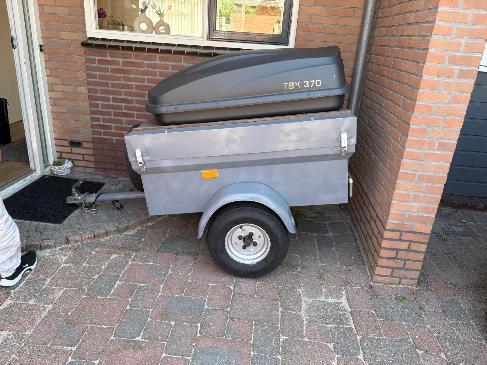 Bagagewagen saris speedy met dakkoffer, Auto diversen, Aanhangers en Bagagewagens, Ophalen, Gebruikt