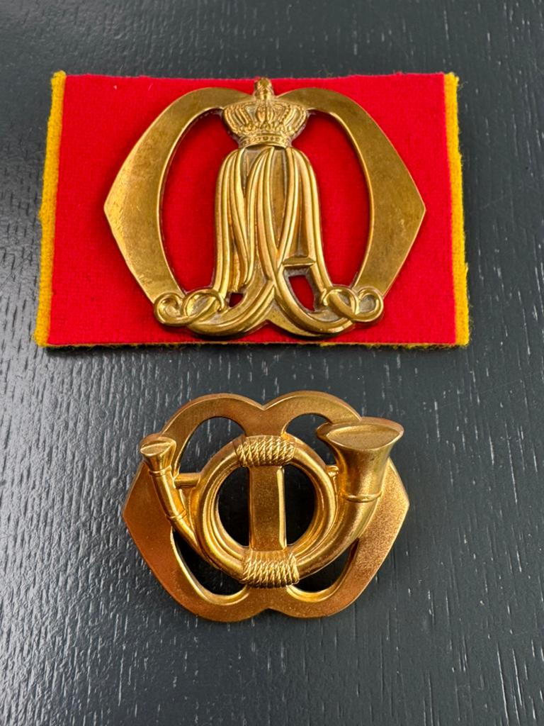 KL proef baretembleem LMB Garde Jagers, Ophalen of Verzenden, Landmacht, Nederland, Embleem of Badge