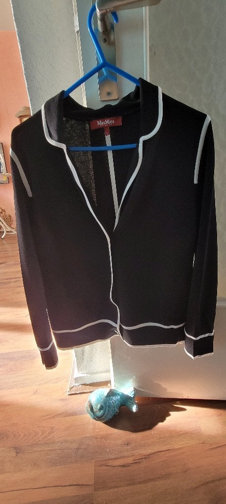 Vest zwart wit MaxMara mt L/40/42 zgan pr 120e, MaxMara, Zwart, Maat 42/44 (L), Ophalen of Verzenden