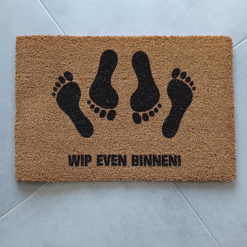 Wip Even Binnen Kokos Deurmat, Ophalen of Verzenden, Nieuw, Kraamcadeau