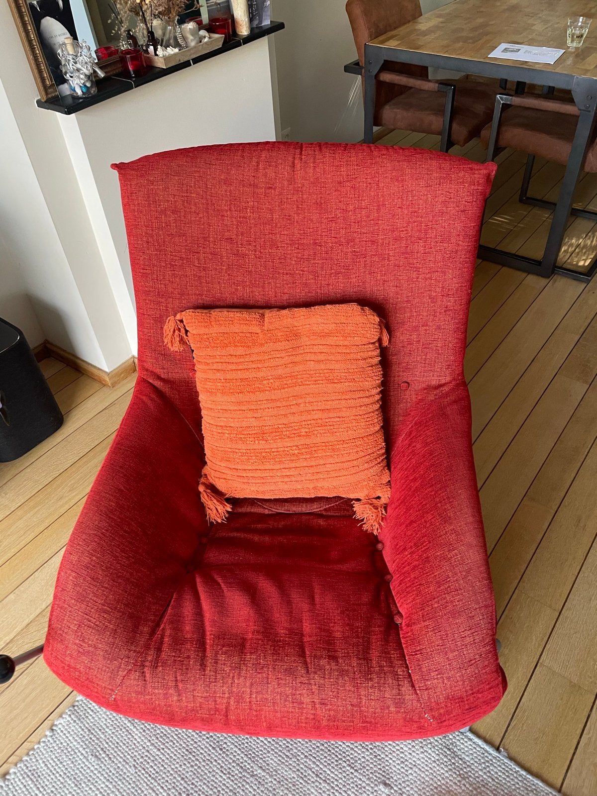 Comfortabele designer fauteuil - IKEA, Huis en Inrichting, Fauteuils, Ophalen, Gebruikt, 75 tot 100 cm, Stof