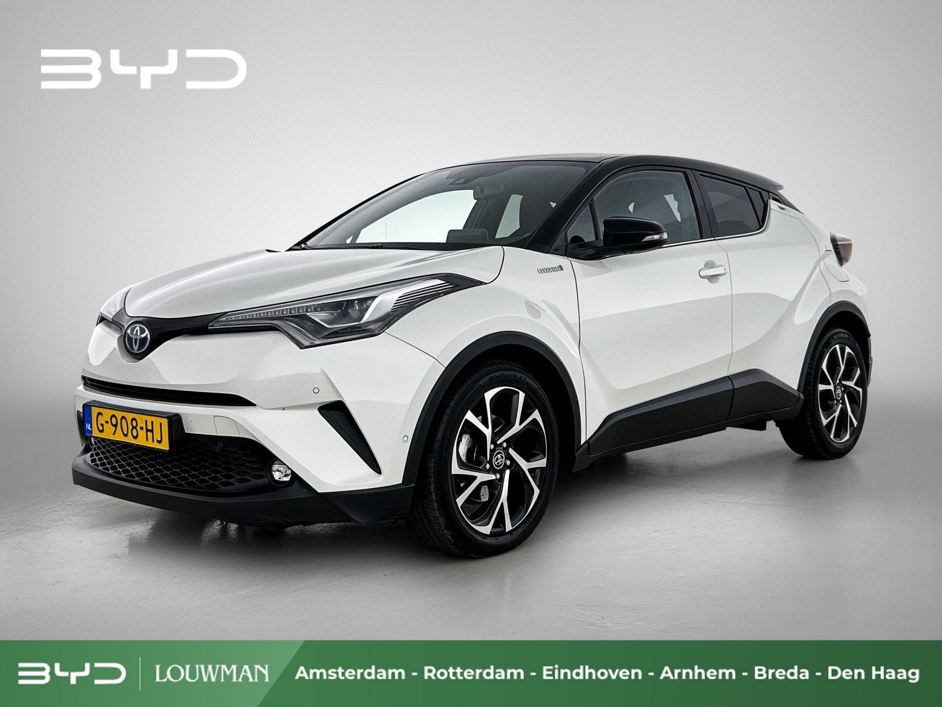 Toyota C-HR 1.8 Hybrid Business Intro | Two-Tone | JBL | Ori, Stof, 4 cilinders, Automatische klimaatregeling, Wit