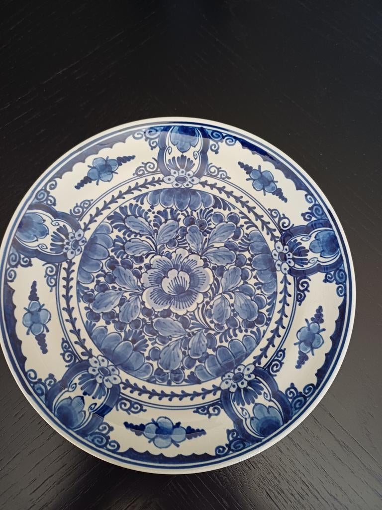 Antiek Delfts Blauw Wandbord - Handgeschilderd, Antiek en Kunst, Ophalen