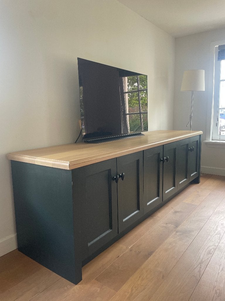 Televisiemeubel / Dressoir 256 cm, Huis en Inrichting, Ophalen, Gebruikt, Eikenhout, 200 cm of meer