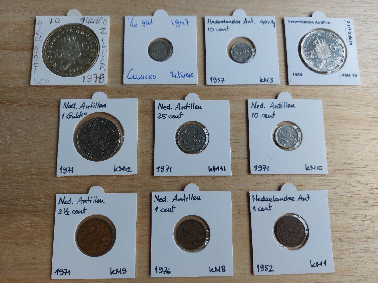 Nederlandse Antillen - Curaçao - 10 munten Juliana, Postzegels en Munten, Munten | Nederland, Koningin Juliana, Zilver, Ophalen of Verzenden