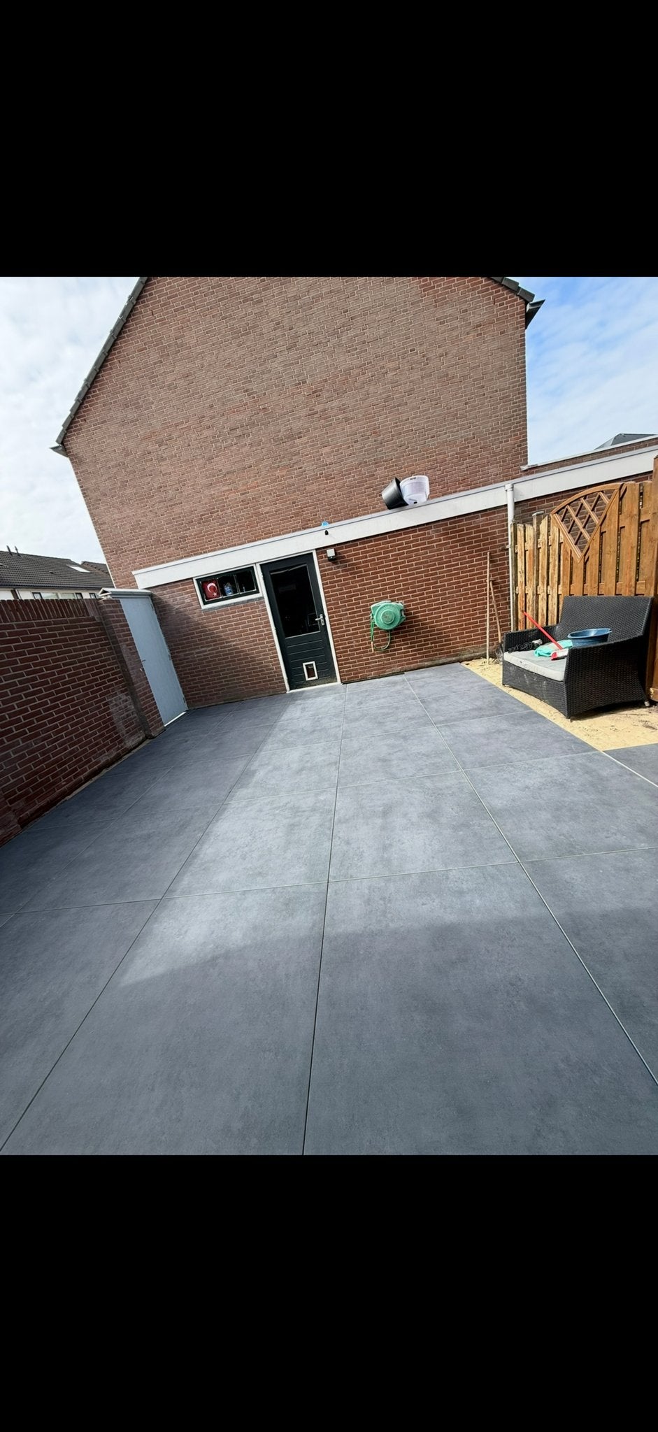 Keramische tegels(90x90x3 cm) antraciet 9 stuks, Ophalen, 60 cm of meer, Keramiek, Nieuw