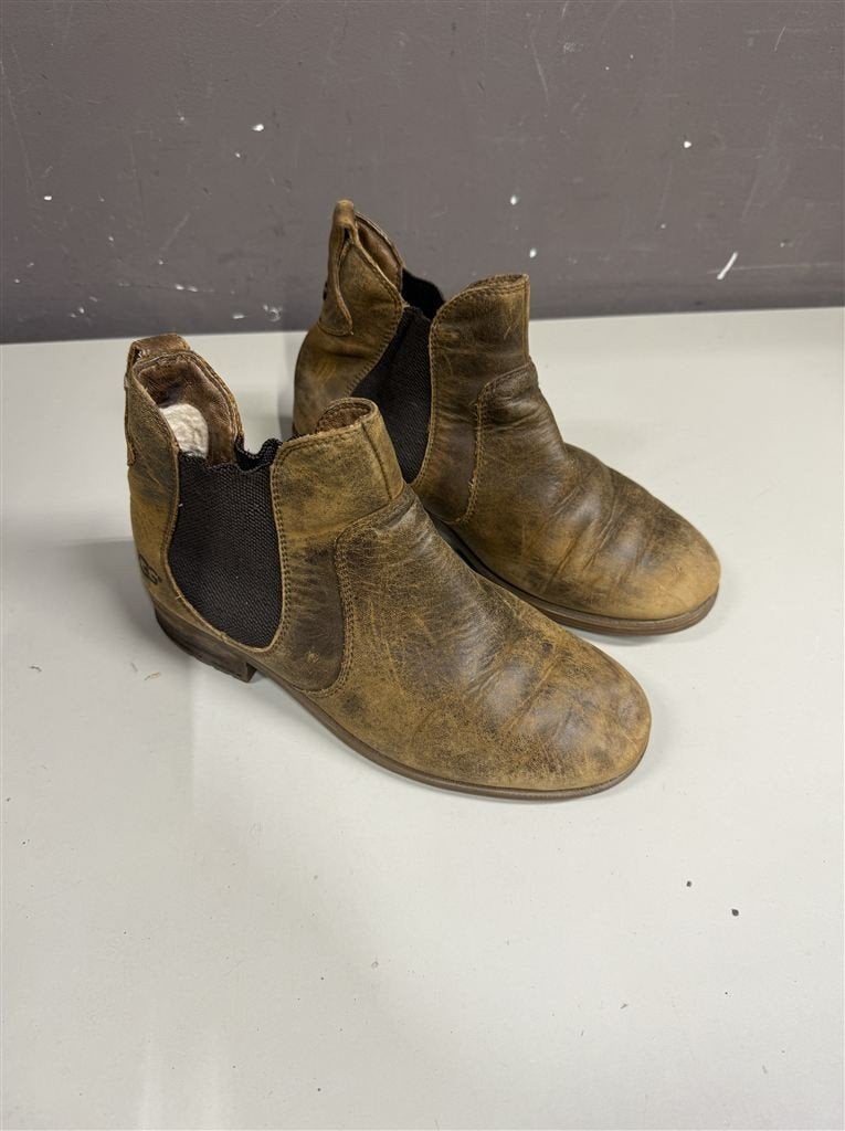 Ugg Australia - Bruine leren schapenvacht - Bonham chipmunk, Ophalen of Verzenden, Zo goed als nieuw, Bruin