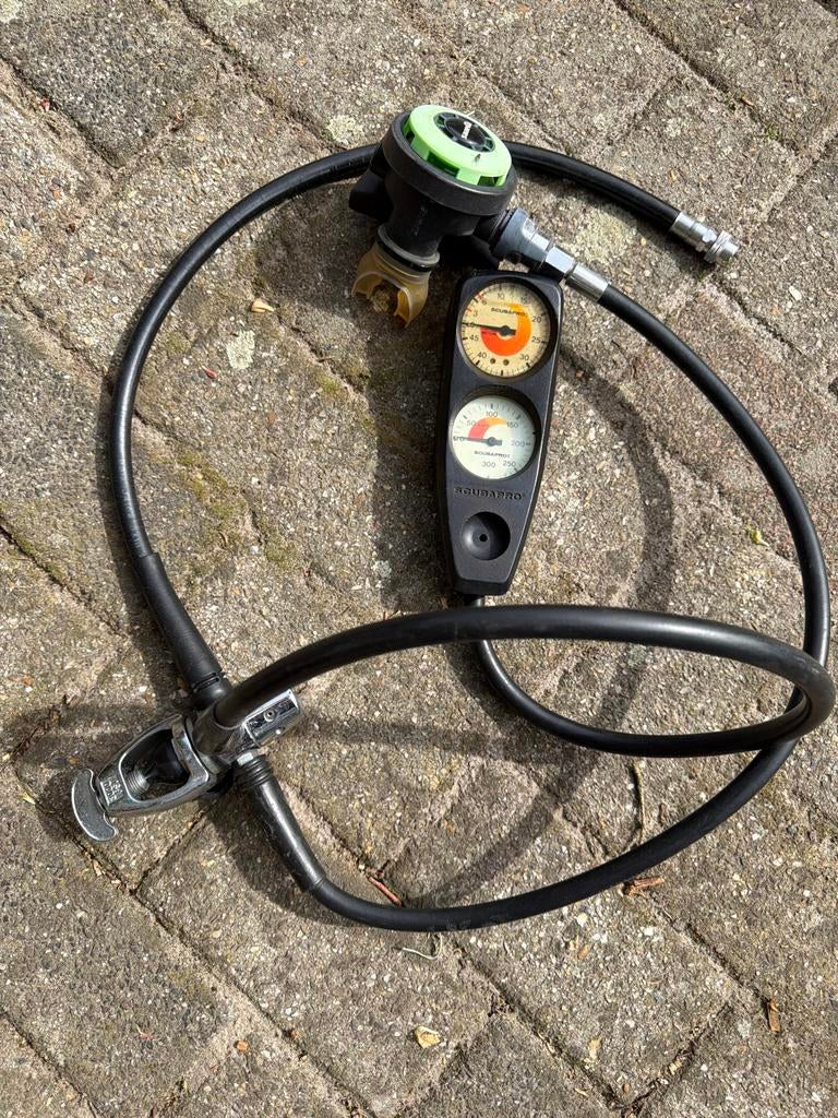 Scubapro duikregelaar met manometer en dieptemeter, Ophalen of Verzenden, Gebruikt, Overige typen