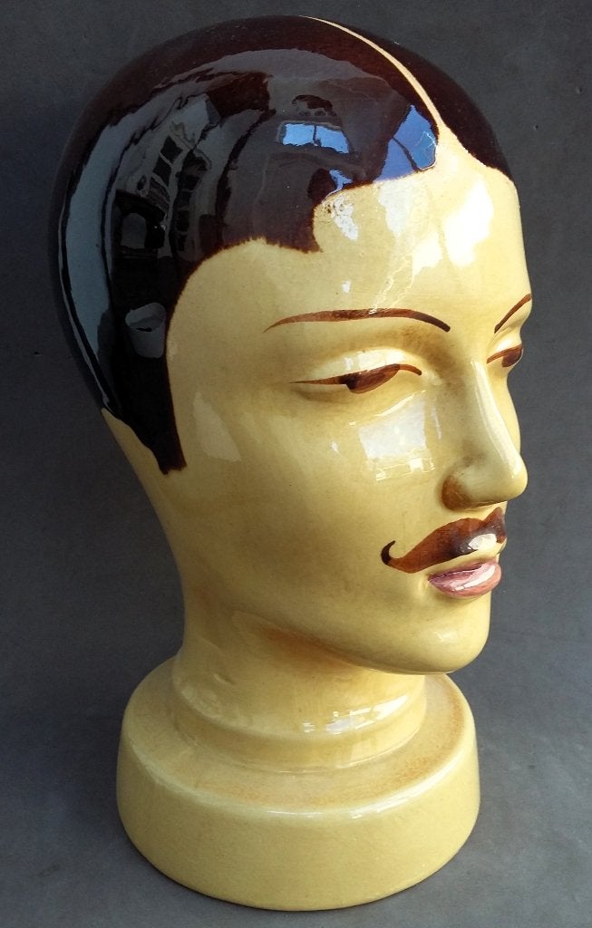 Omstreeks 1970 GERMANY Mannequin Hoofd Kop Pruik Koptelefoon, Ophalen of Verzenden