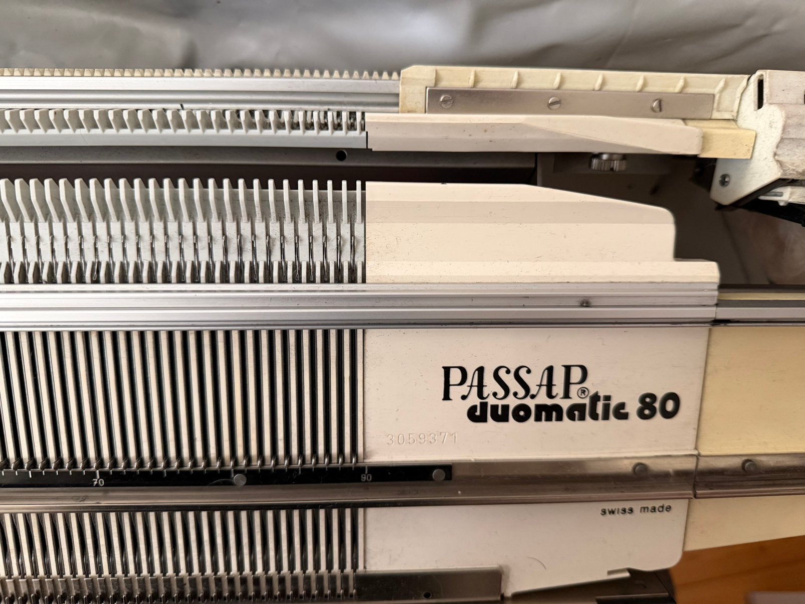 Breimachine PASSAP DUOMATIC 80 - compleet + MOTOR, Ophalen, Gebruikt, Breien, Machine