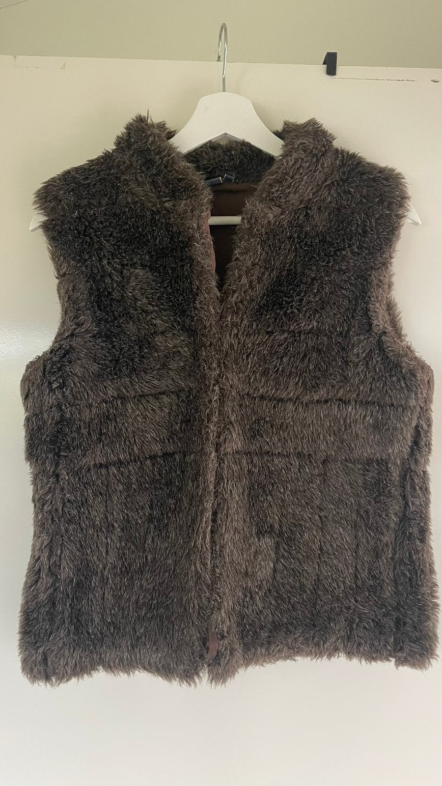 Bodywarmer in bontlook van B.A.G. - maat 176 of S, Ophalen of Verzenden, Gedragen, Maat 36 (S), Bruin