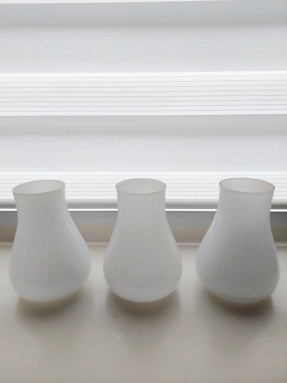 3x Vintage IKEA Opaline Vaasjes - Melkglas, Ophalen of Verzenden