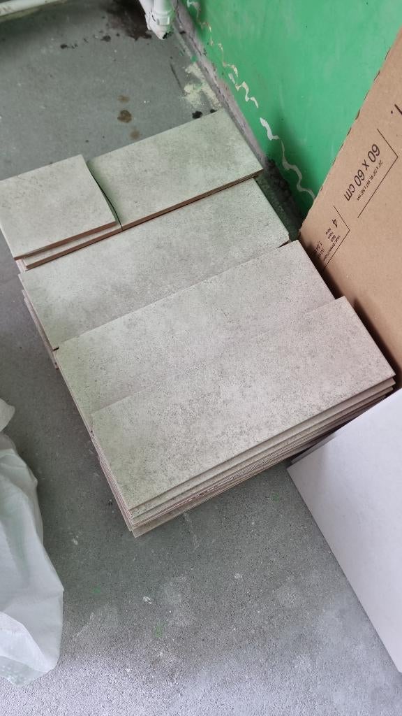 50x Ripple Beige tegel, Ophalen, Gebruikt, Minder dan 20 cm, 20 tot 40 cm